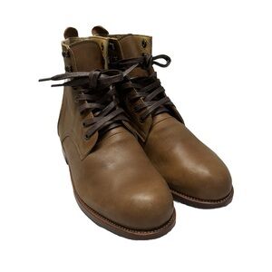 NWOT Adelante Leather Chukka Boots Lace Up Brown Sz 8.5